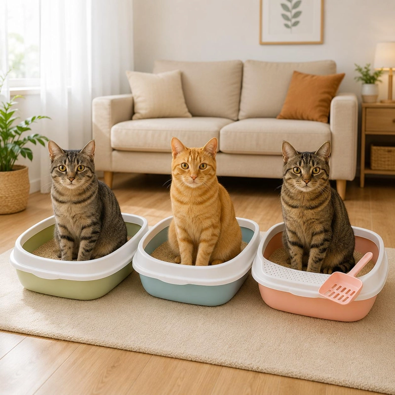 ARENERO PARA GATO MEDIANO + PALA INCLUIDA - AZUL - 7
