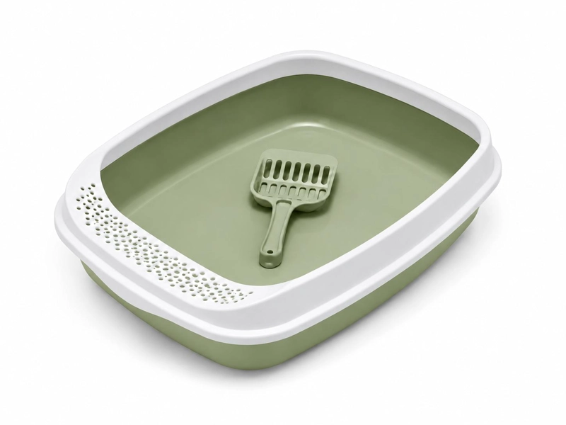 ARENERO PARA GATO MEDIANO + PALA INCLUIDA - VERDE - 3