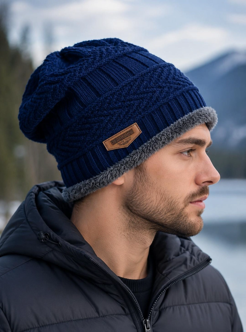PACK GORRO Y CUELLO POLAR + GUATERO INVIERNO UNISEX - NEGRO - 3