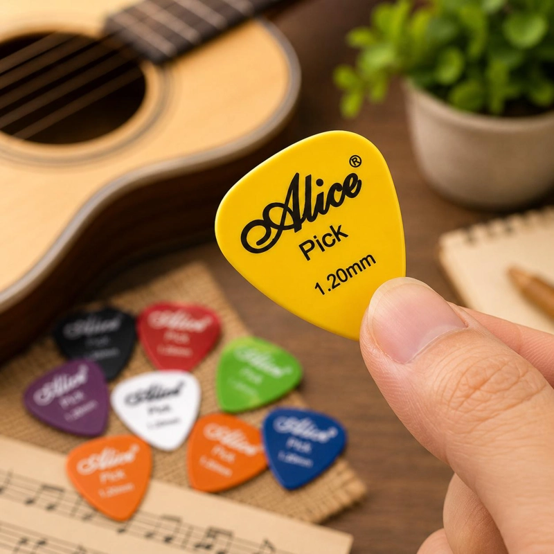 SET 50 UÑETAS GUITARRA  MULTICOLOR CON ORGANIZADOR  PLASTICO - 6