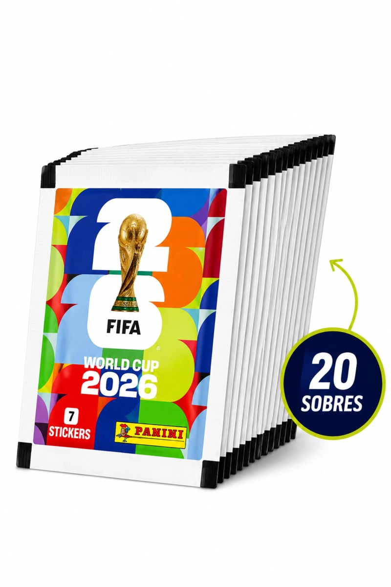 PACK 20 SOBRES PANINI MUNDIAL FIFA 2026 140 LAMINAS OFICIAL - 1