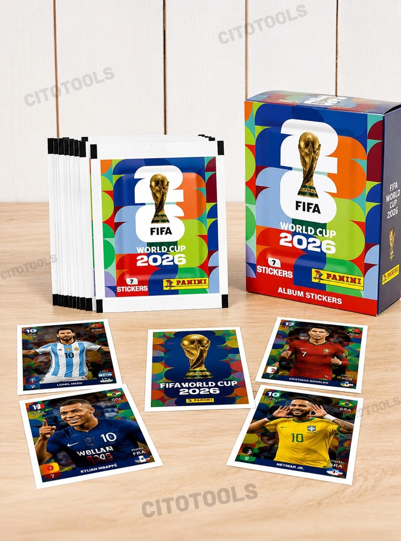 PACK 7 SOBRES PANINI MUNDIAL 2026 49 LAMINAS ORIGINALES - 4