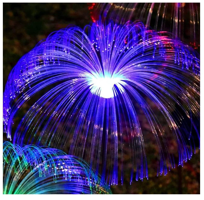SET 2 LUCES SOLARES TIPO MEDUSA JARDIN  RGB MULTICOLOR HOGAR - 1