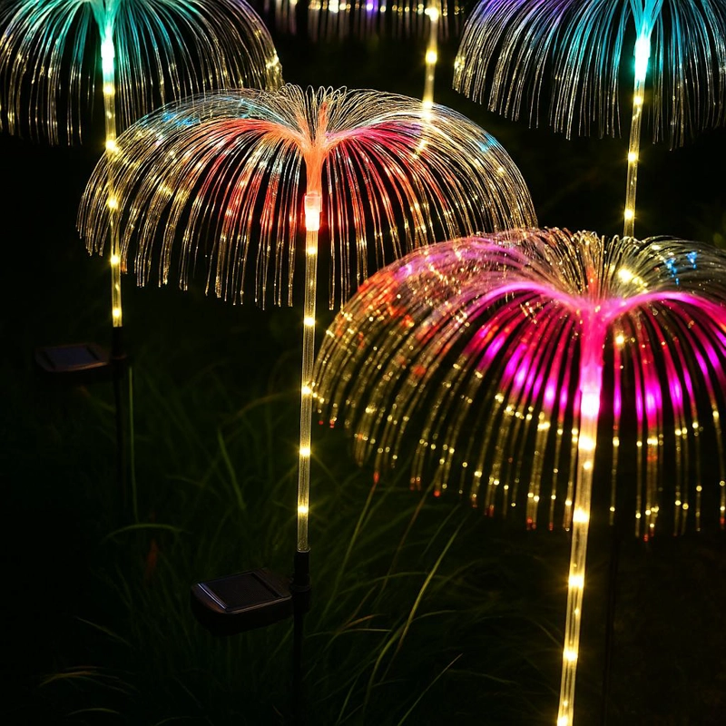 SET 2 LUCES SOLARES TIPO MEDUSA JARDIN  RGB MULTICOLOR HOGAR - 6