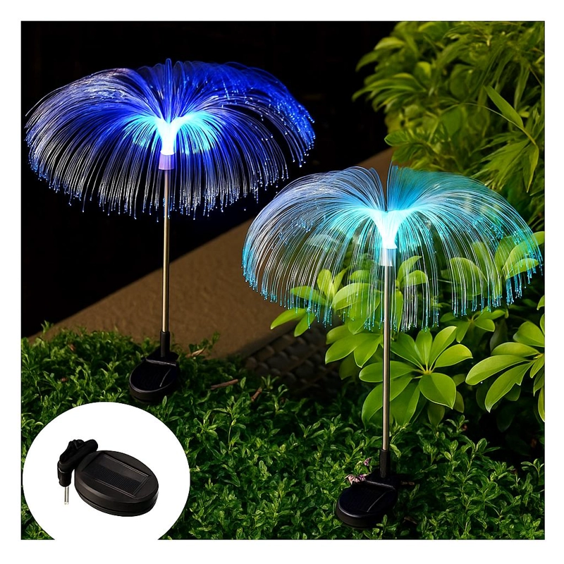 SET 2 LUCES SOLARES TIPO MEDUSA JARDIN  RGB MULTICOLOR HOGAR - 7