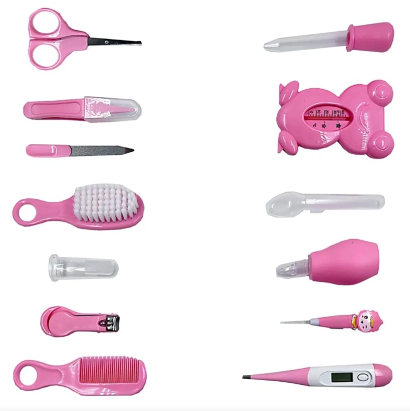 KIT DE HIGIENE Y CUIDADO PARA BEBE  13 PIEZAS SEGURO PORTATIL - AZUL - 4