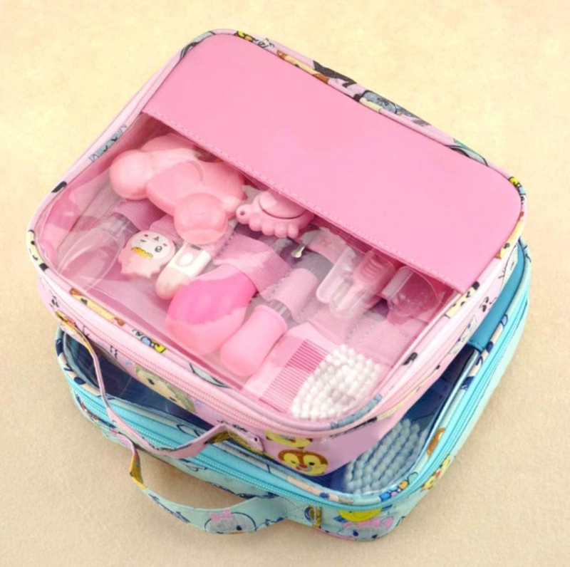 KIT DE HIGIENE Y CUIDADO PARA BEBE  13 PIEZAS SEGURO PORTATIL - AZUL - 7