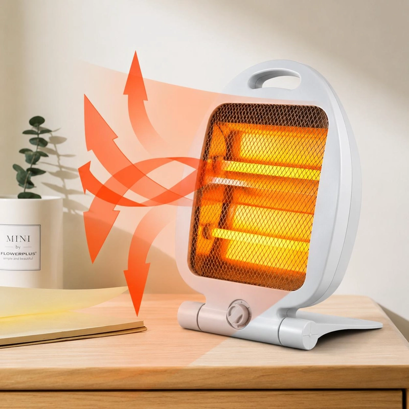 CALEFACTOR ELE CTRICO HALOGENO PORTATIL ESTUFA 800W REJILLA - 5