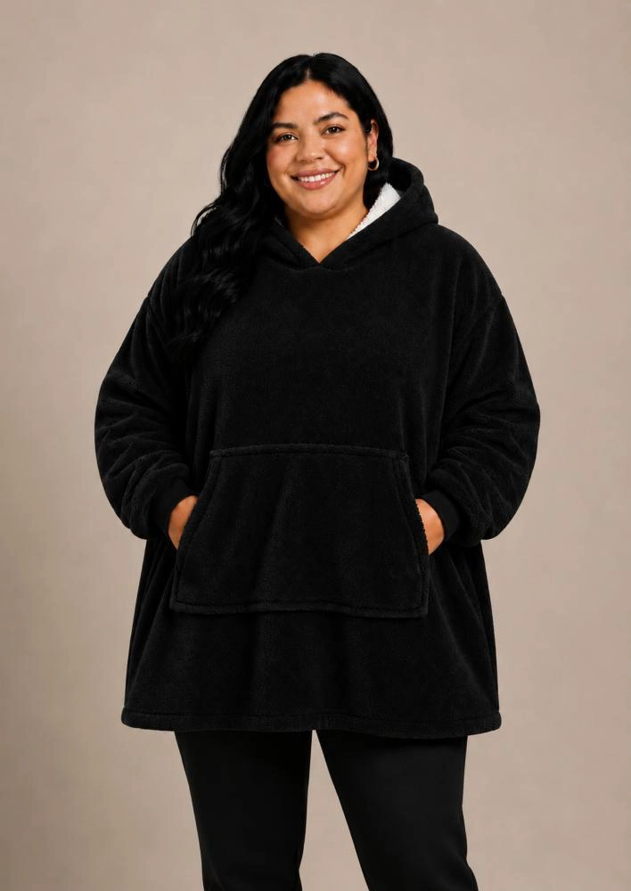 POLERON FELPA CAPUCHA MANTA POLAR INVIERNO UNISEX TALLA UNIC - 6