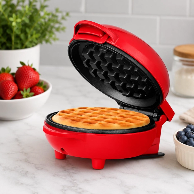 WAFLERA ELE CTRICA COMPACTA 350W ANTIADHERENTE CON LUZ COCINA - 8
