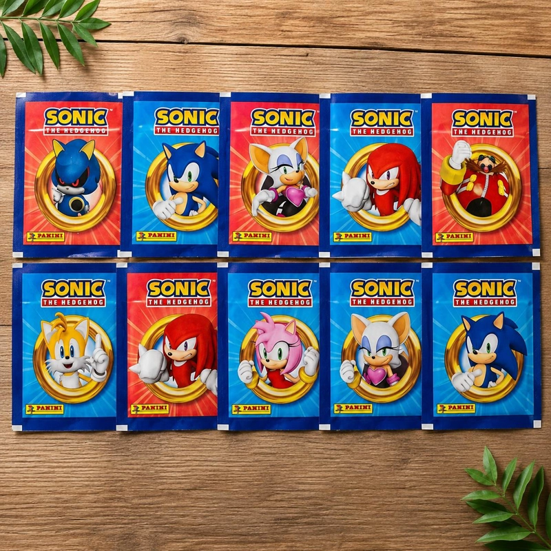 PACK DE 10 SOBRES ALBUM SONIC THE HEDGEHOG PANINI ORIGINAL - 2
