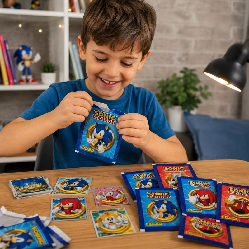 PACK DE 10 SOBRES ALBUM SONIC THE HEDGEHOG PANINI ORIGINAL - 3