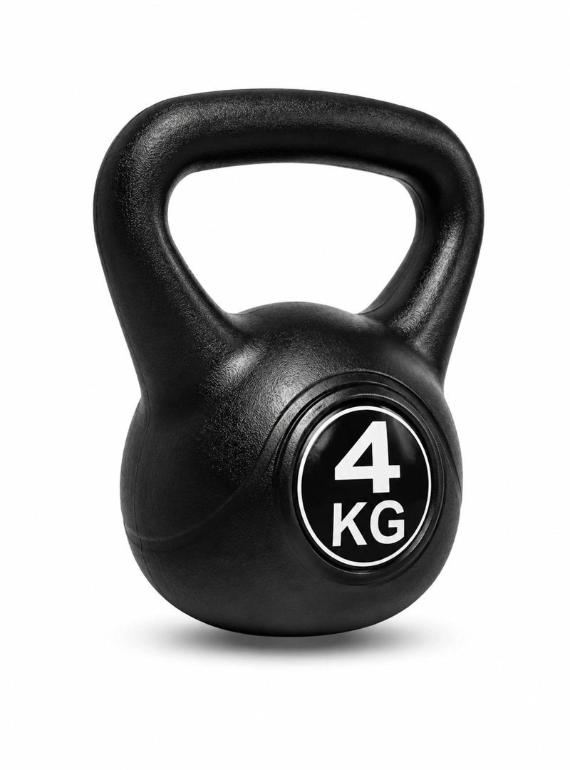 PESA RUSA KETTLEBELL 4KG ENTRENAMIENTOCROSSFIT FITNESS NEGRO - 1