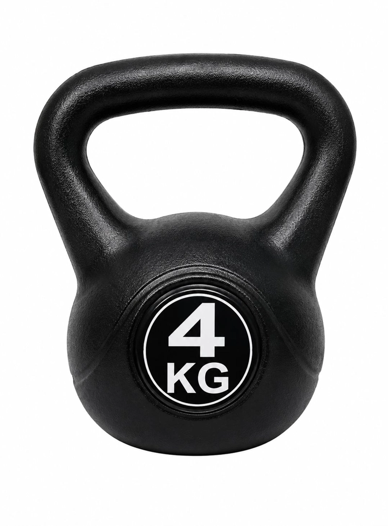 PESA RUSA KETTLEBELL 4KG ENTRENAMIENTOCROSSFIT FITNESS NEGRO - 3