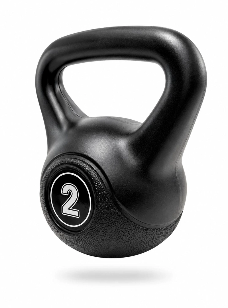 PESA RUSA KETTLEBELL 2KG ENTRENAMIENTO CROSSFIT FITNESS  NEGRO - 1