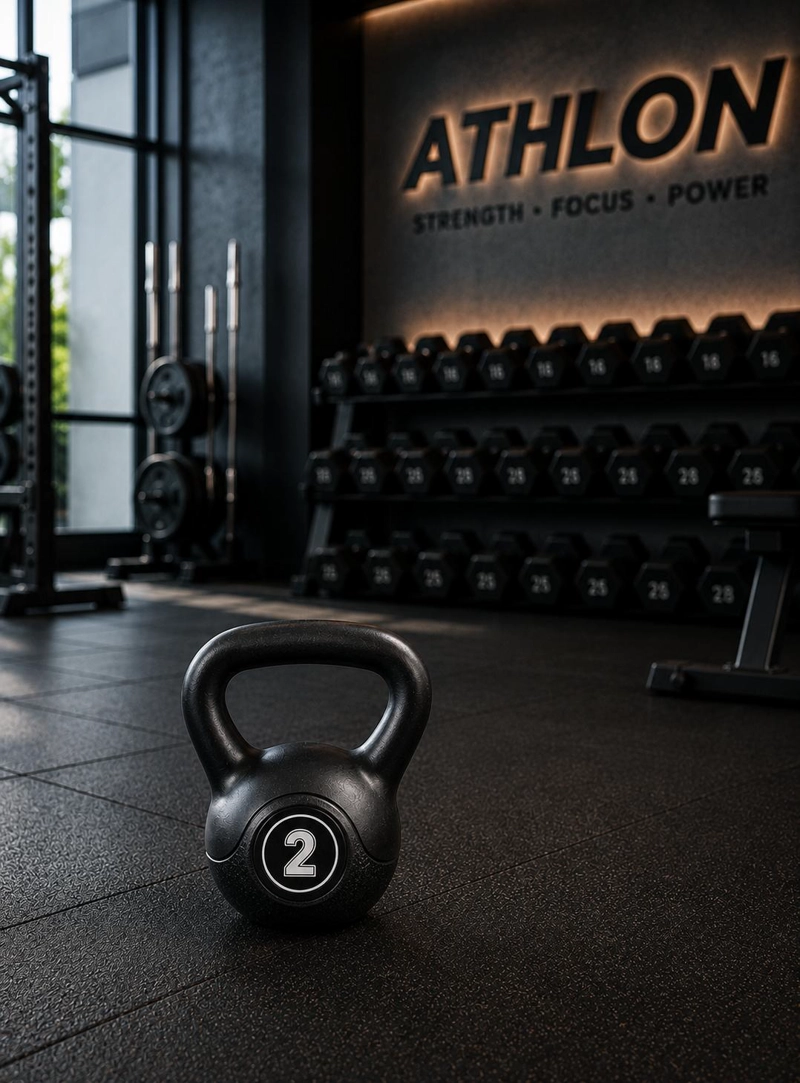 PESA RUSA KETTLEBELL 2KG ENTRENAMIENTO CROSSFIT FITNESS  NEGRO - 4