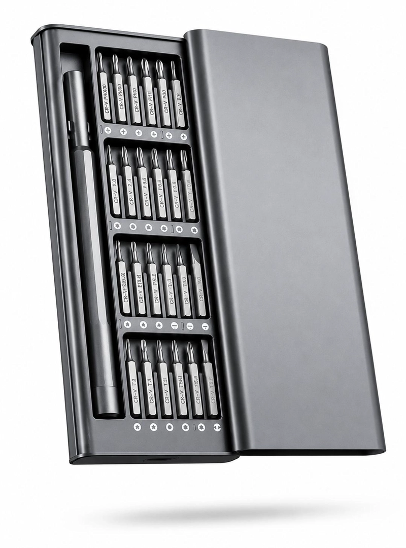 JUEGO DESTORNILLADOR 24 PUNTAS  MAGNE TICAS PARA CELULARES - 1