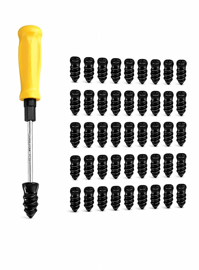 KIT PARA REPARAR NEUMATICO 51 PIEZAS PARCHE PINCHAZO MOTO - 1