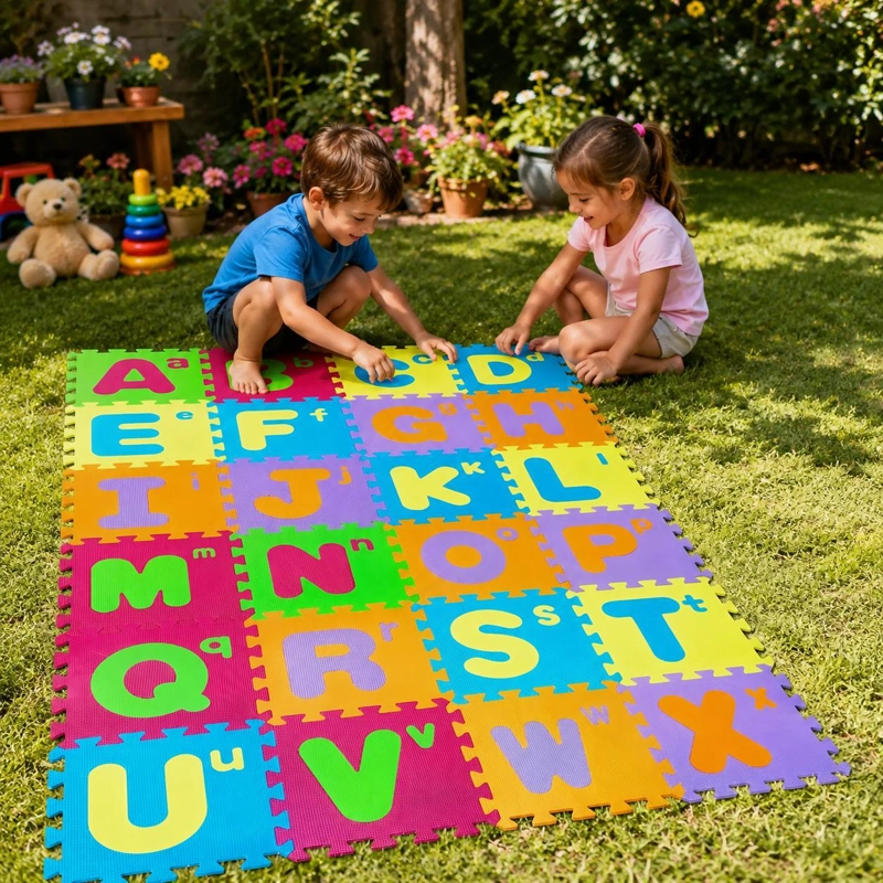 ALFOMBRA ANTIGOLPES EVA GOMA ABECEDARIO 26PZS INFANTIL - 1