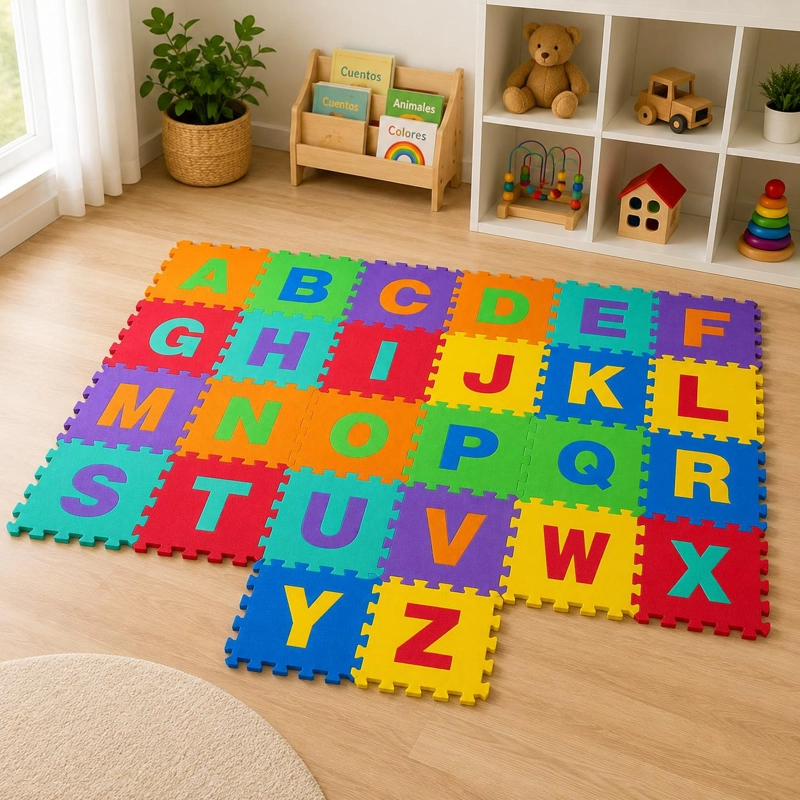 ALFOMBRA ANTIGOLPES EVA GOMA ABECEDARIO 26PZS INFANTIL - 5
