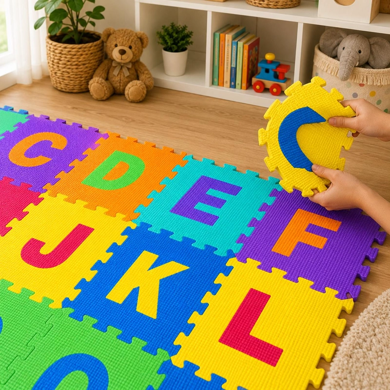 ALFOMBRA ANTIGOLPES EVA GOMA ABECEDARIO 26PZS INFANTIL - 7