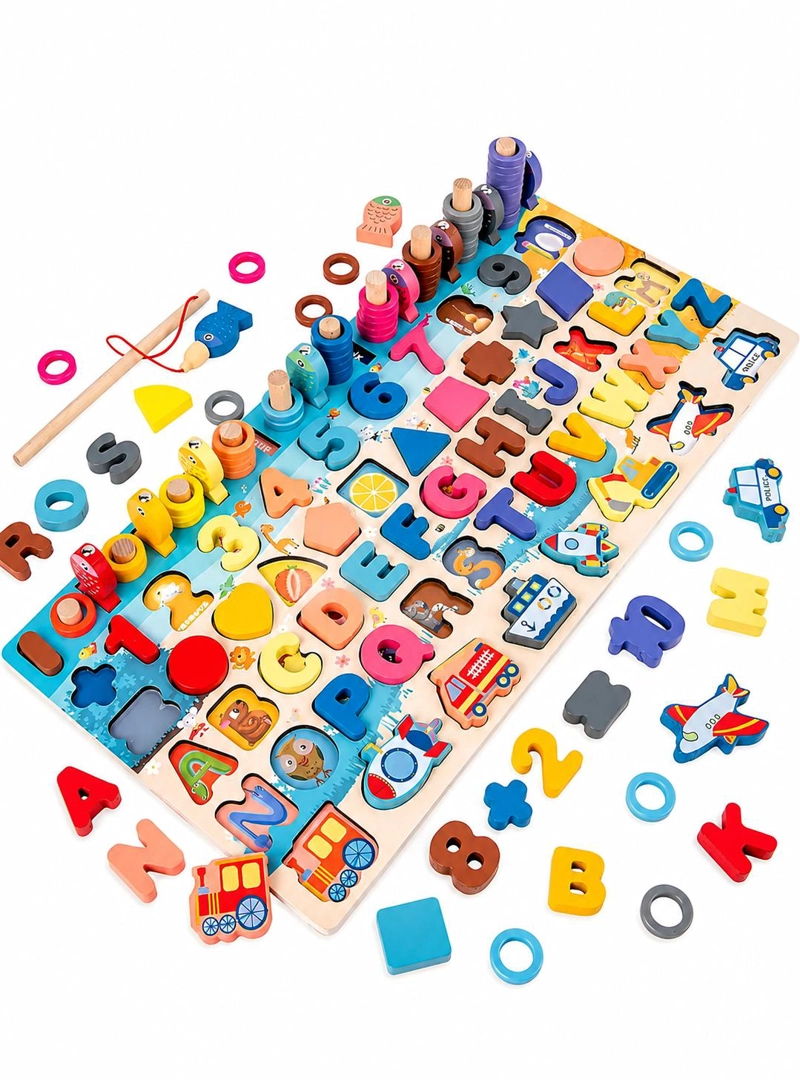 JUEGO EDUCATIVO MONTESSORI TABLERO DIDACTICO DE FIGURAS - 1