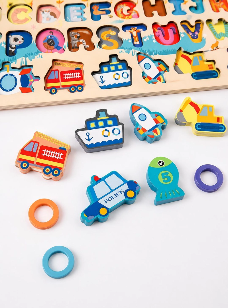 JUEGO EDUCATIVO MONTESSORI TABLERO DIDACTICO DE FIGURAS - 9