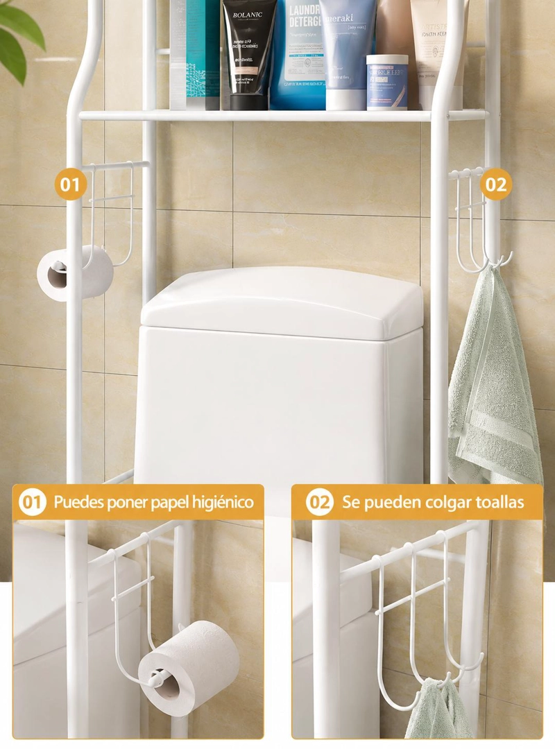ESTANTE ORGANIZADOR DE BAÑO 3 NIVELES MULTIFUNCIONAL - 5