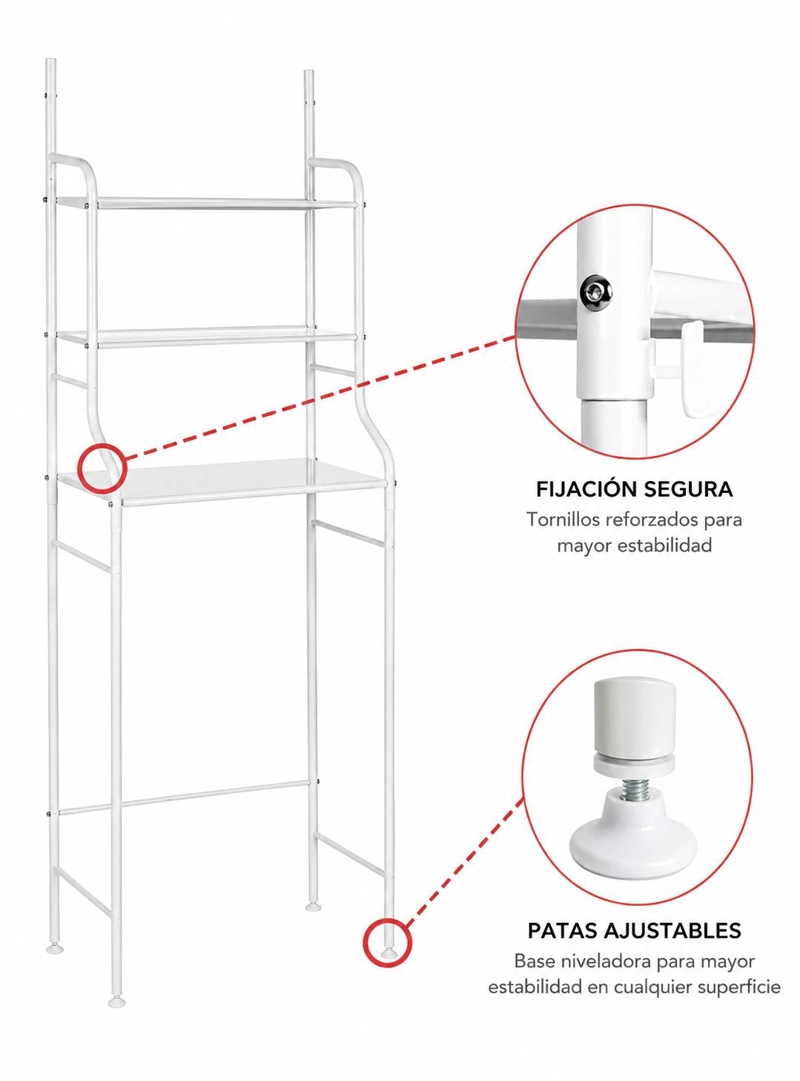 ESTANTE ORGANIZADOR DE BAÑO 3 NIVELES MULTIFUNCIONAL - 9