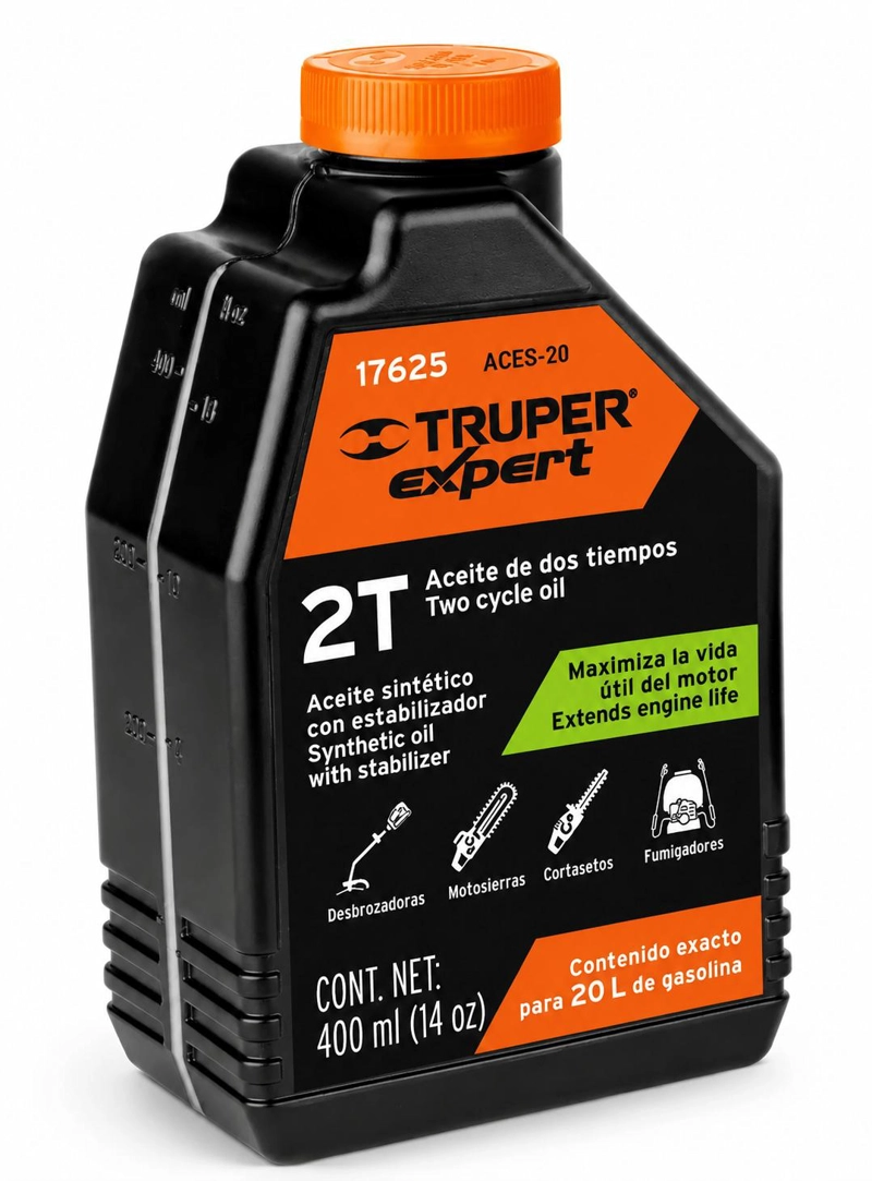 ACEITE SINTE TICO MOTOR 2 TIEMPOS TRUPER ACES-20 14 OZ - 1