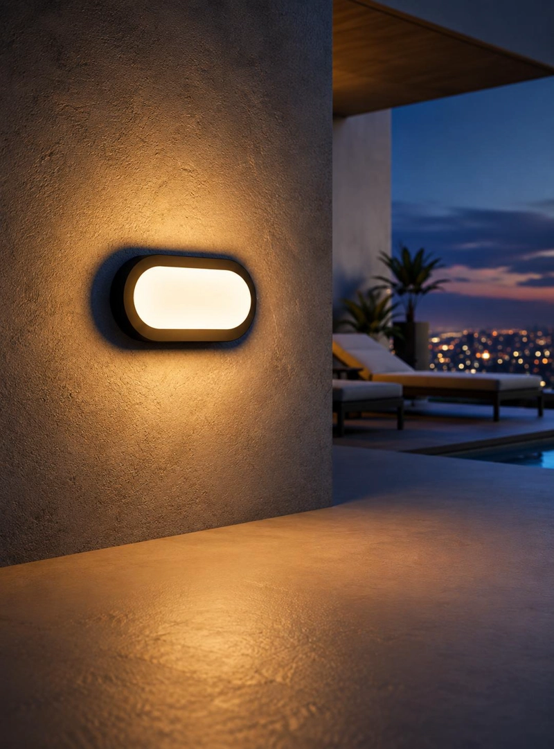 FOCO LED TORTUGA NEGRO 9W PARA MURO EXTERIOR INTERIOR - 4