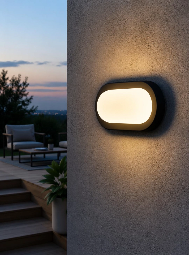 FOCO LED TORTUGA NEGRO 9W PARA MURO EXTERIOR INTERIOR - 6