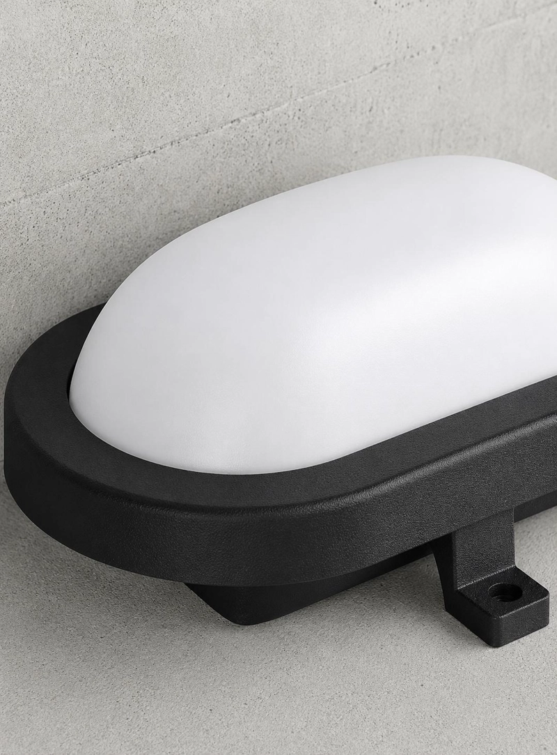 FOCO LED TORTUGA NEGRO 9W PARA MURO EXTERIOR INTERIOR - 7