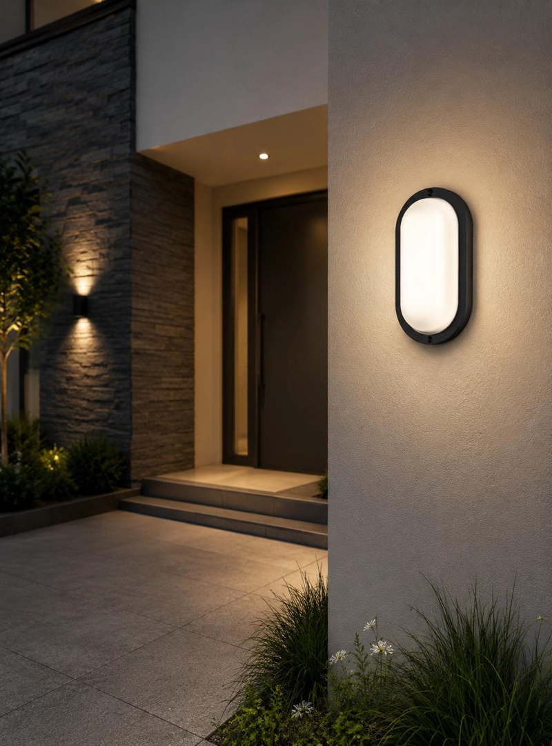 FOCO LED TORTUGA NEGRO 9W PARA MURO EXTERIOR INTERIOR - 8