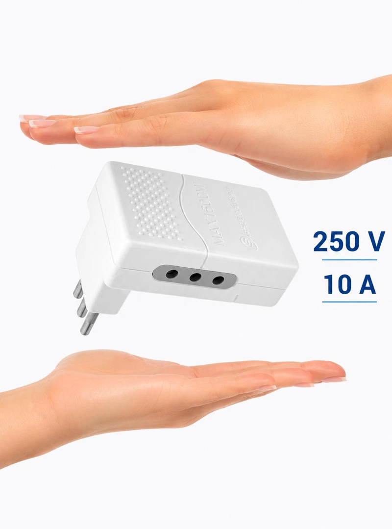 ADAPTADOR TRIPLE SALVAESPACIO 10A BLANCO HALUX. - 3