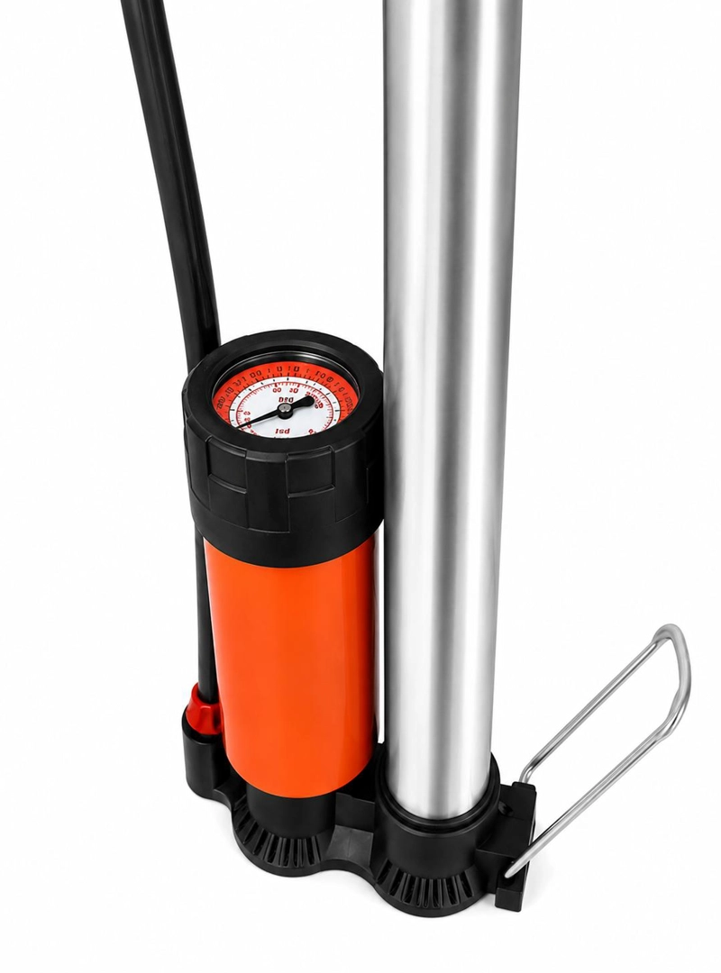 BOMBIN BICICLETA PROFESIONAL CON MANOMETRO INFLADOR BALON - 6