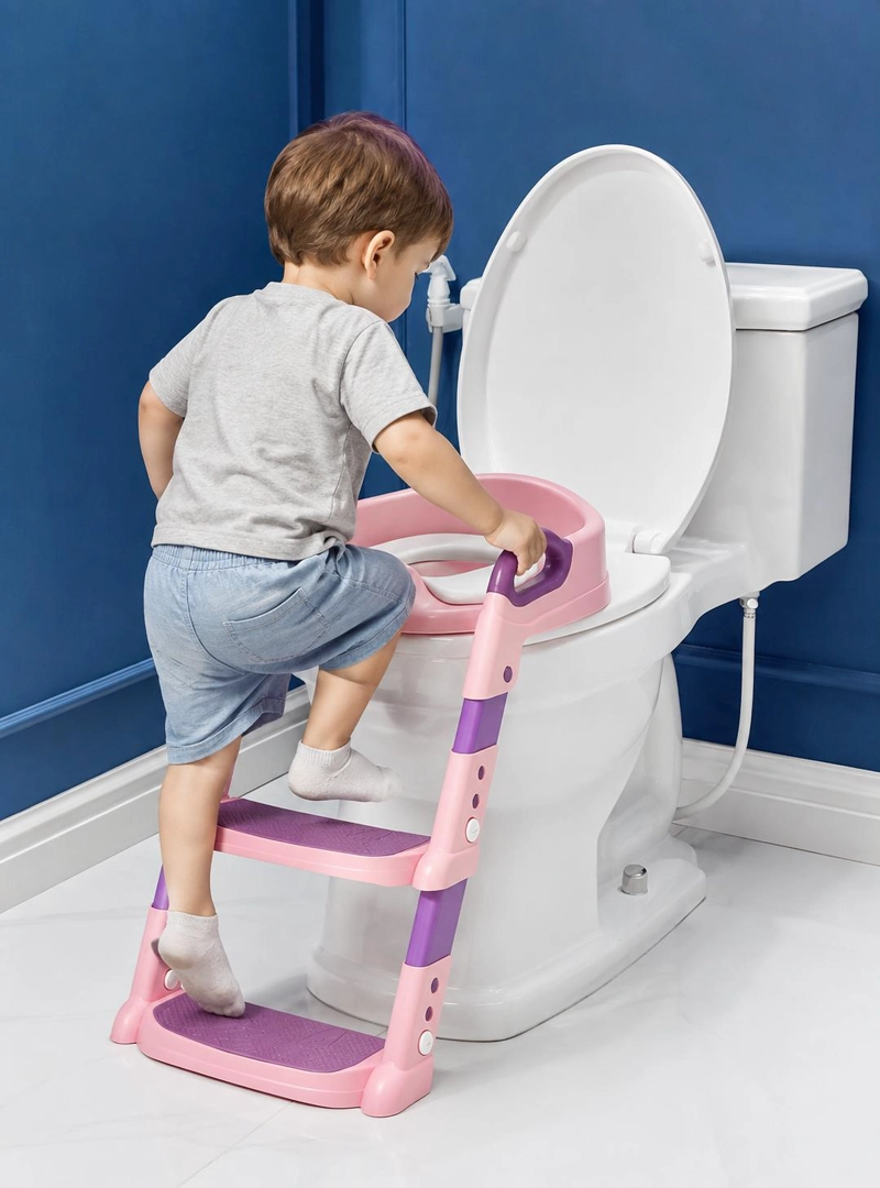 ASIENTO ADAPTADOR WC CON ESCALERA PARA NIÑOS - 6