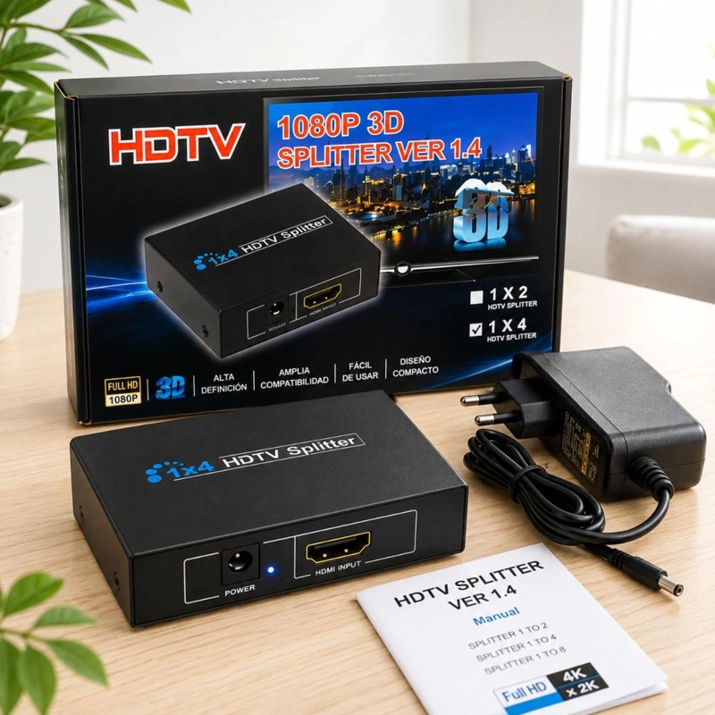 SPLITTER HDMI 1 A 4 PANTALLAS FULL HD 1080P 60HZ - 2