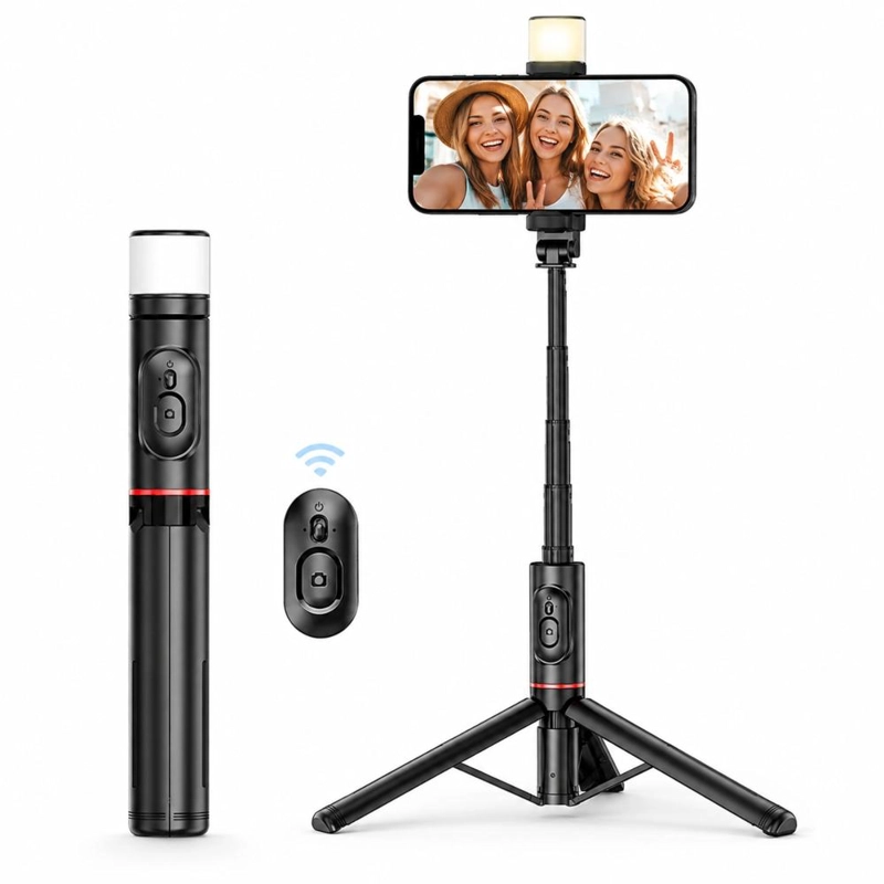 PALO SELFIE TRIPODE BLUETOOTH CONTROL REMOTO LUZ LED - 1
