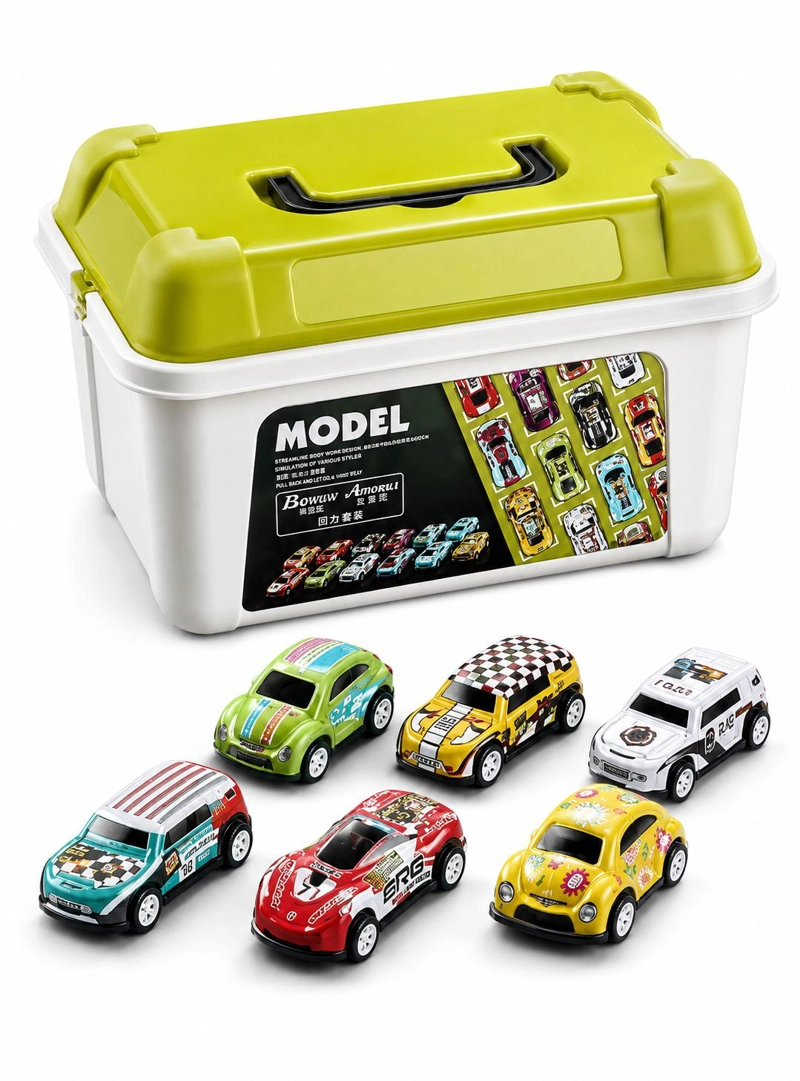 SET 50 AUTOS JUGUETE RETRACTILES ALEACION MODELOS SURTIDOS - 1