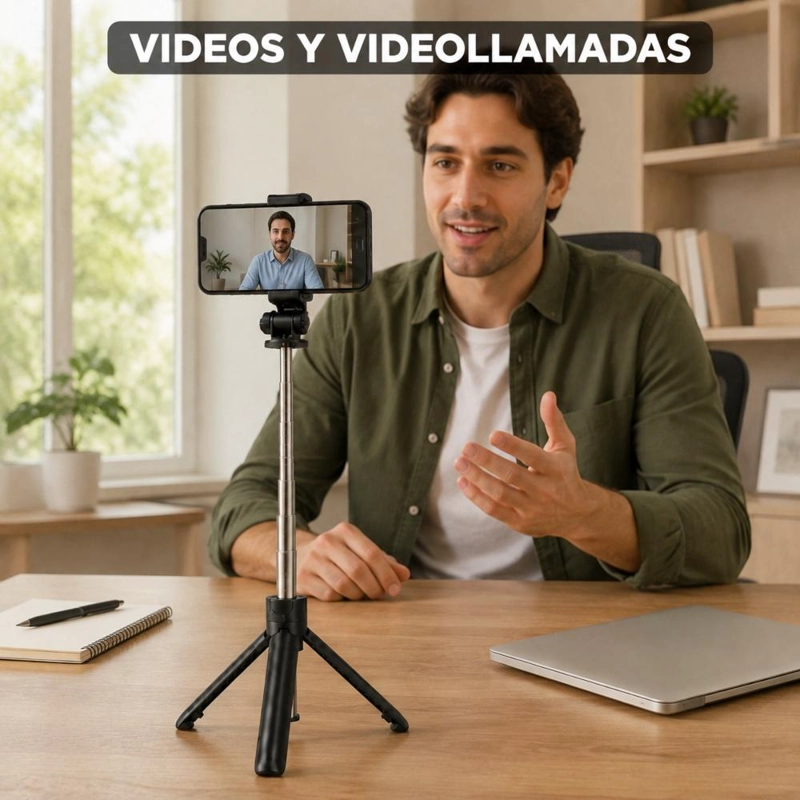 PALO SELFIE BLUETOOTH TRIPODE EXTENSIBLE 70 CM - 8