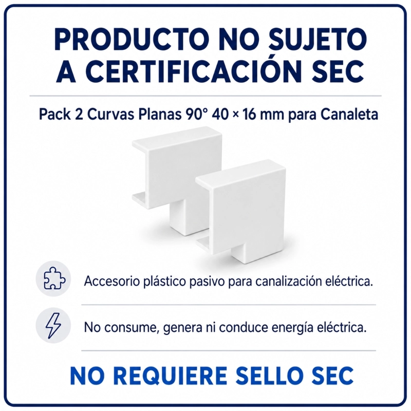 PACK 2UN CURVA PLANA 90° 40X16MM CANALETA - 7