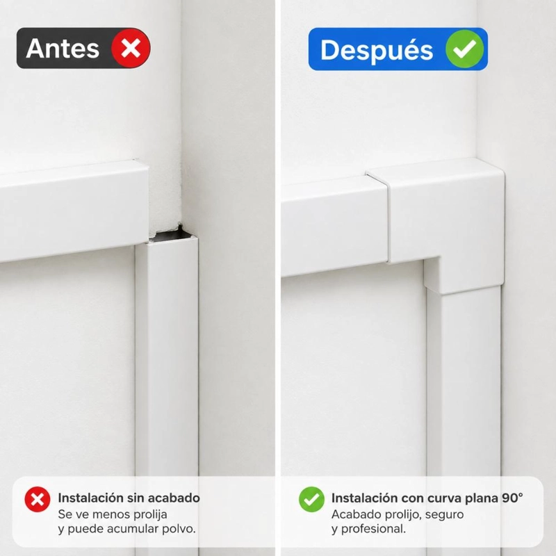 PACK 2UN CURVA PLANA 90° 40X16MM CANALETA - 4