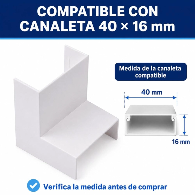 ANGULO INTERIOR CANALETA 40×16 MM PACK 4UN - 3
