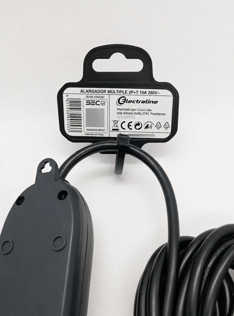 ZAPATILLA ALARGADOR ELECTRALINE 6 TOMAS SWITCH 5 METROS - 4