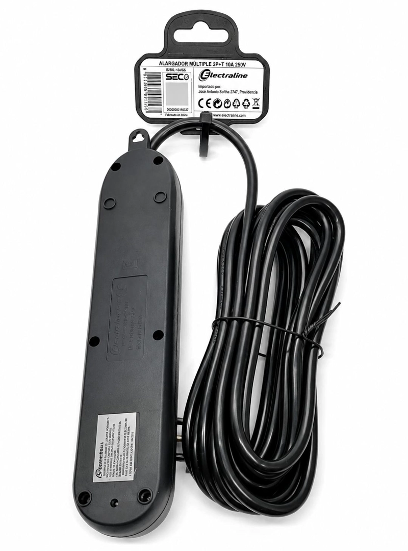 ZAPATILLA ALARGADOR ELECTRALINE 6 TOMAS SWITCH 5 METROS - 5
