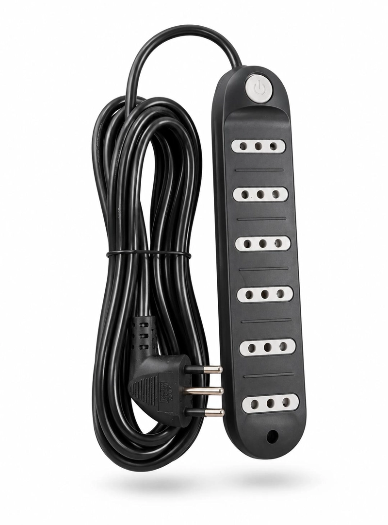 ZAPATILLA ALARGADOR ELECTRALINE 6 TOMAS SWITCH 5 METROS - 6