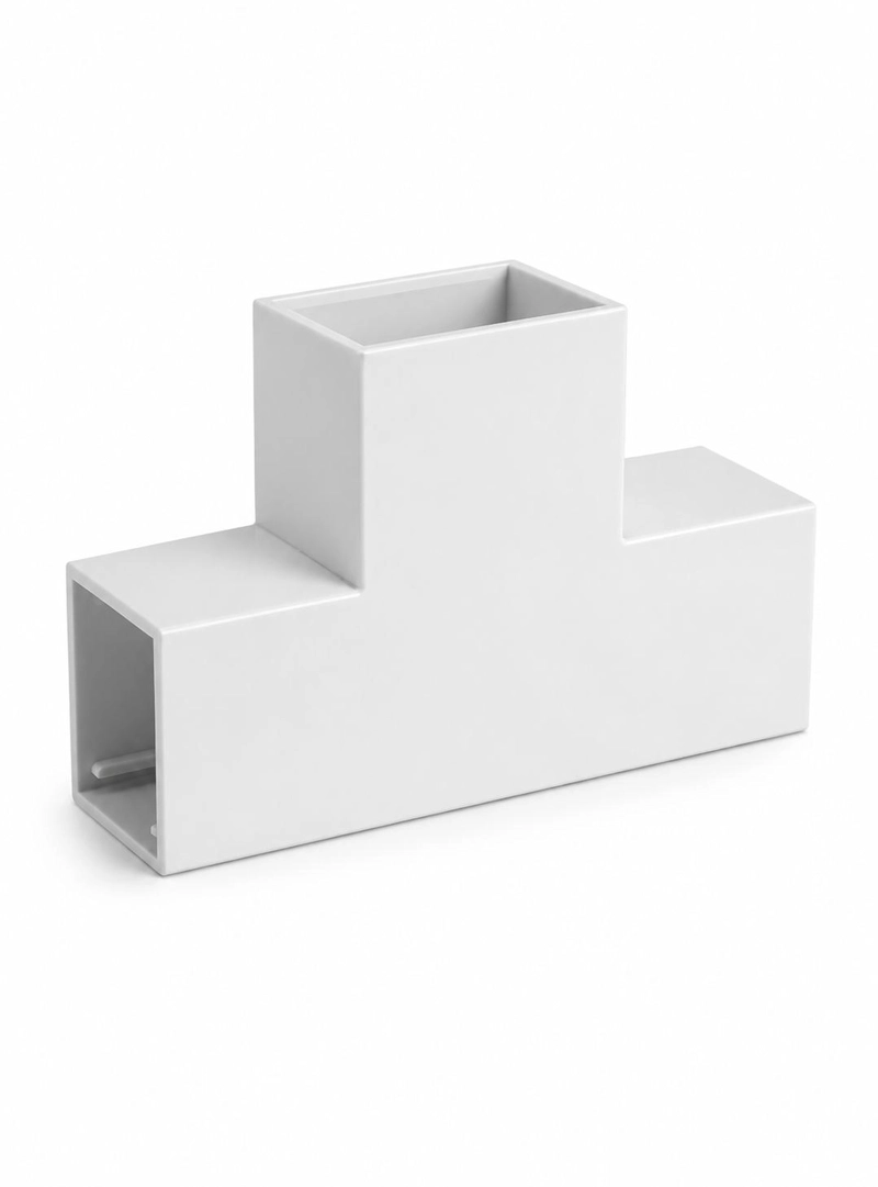 PACK 10 CURVA T CANALETA ELE CTRICA 20X10MM PVC - 1