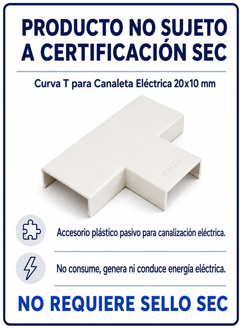 PACK 10 CURVA T CANALETA ELE CTRICA 20X10MM PVC - 8