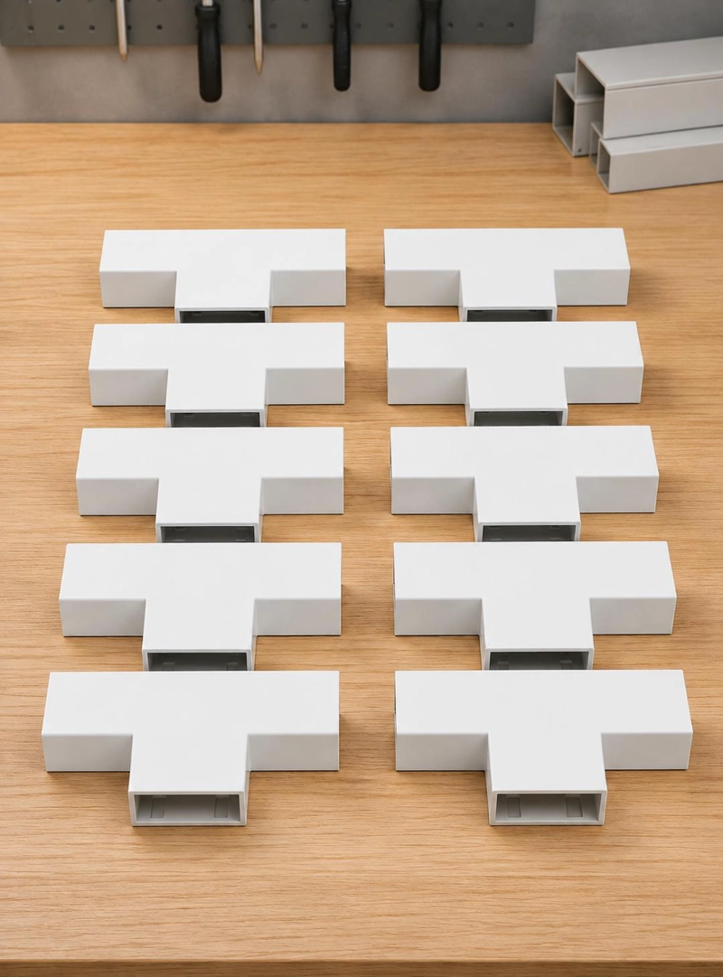 PACK 10 CURVA T CANALETA ELE CTRICA 20X10MM PVC - 2